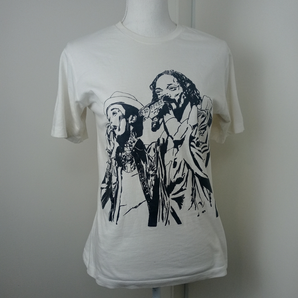 Wiz Khalifa and Snoop Dogg White Cotton Tee - Picture 3 of 10